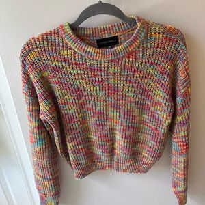 Multicolor thick knitted sweater
